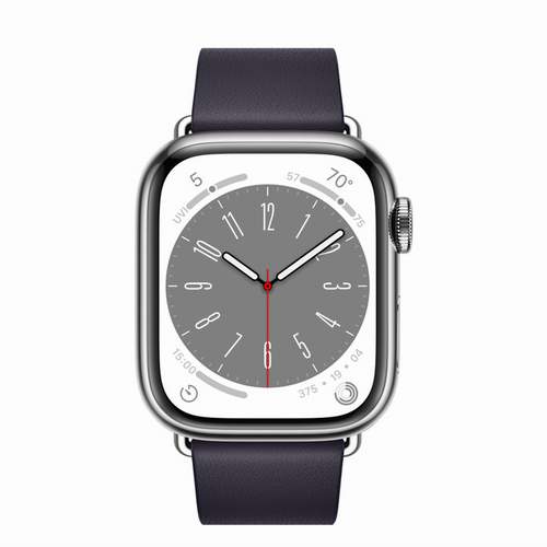 Apple Watch Series 8 - Silver Stainless Steel 41 мм, ремешок Modern Buckle, цвет Ink