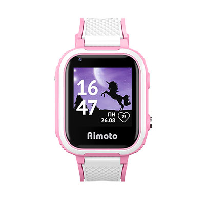 Aimoto Indigo детские умные часы 4G с видеозвонком и мощной батареей (розовый) 9500103
