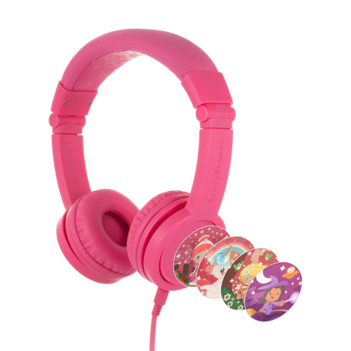 Onanoff детские проводные наушники BuddyPhones Explore Plus, розовые