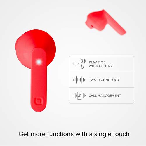 SBS Mobile наушники TWS Air Free, Bluetooth 5.0, красные