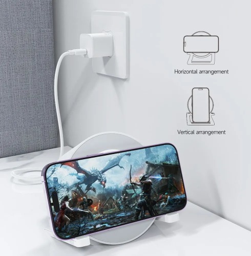 Devia Колонка + беспроводная зарядка Smart Series Desktop Wireless Charging Speaker, белая