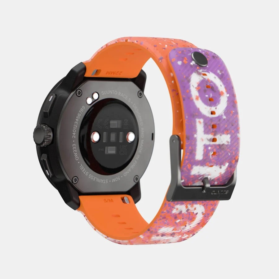 Комплект часы Suunto Race S Power Orange, оранжевые и наушники Suunto Aqua Light Tidal Black №422