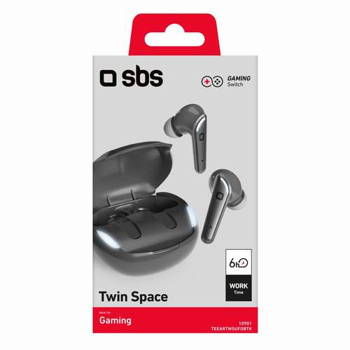 SBS Mobile наушники TWS Twin Space, Bluetooth 5.0, игровые, черные