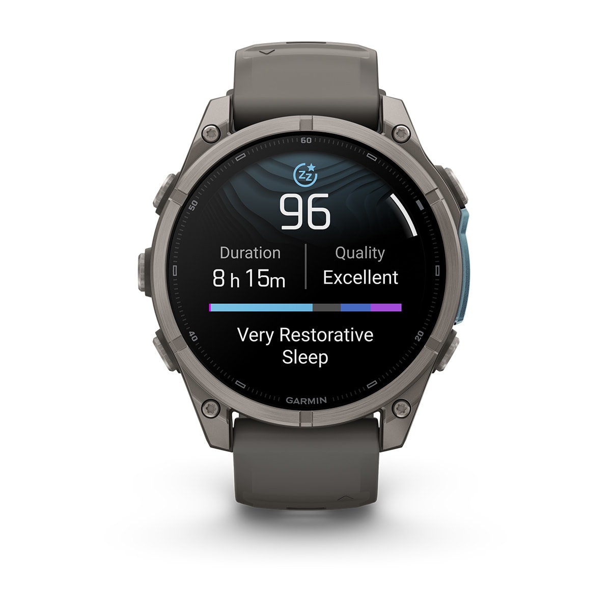 fenix 9 - 47 мм, титановый, пепельно-серый силиконовый ремешок №422 fenix 9 - 47 мм, титановый, пепельно-серый силиконовый ремешок №422