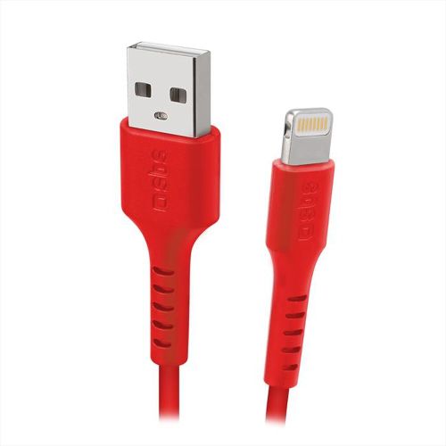 SBS Mobile Кабель Lightning USB, USB 2.0, 1 м, красный №422