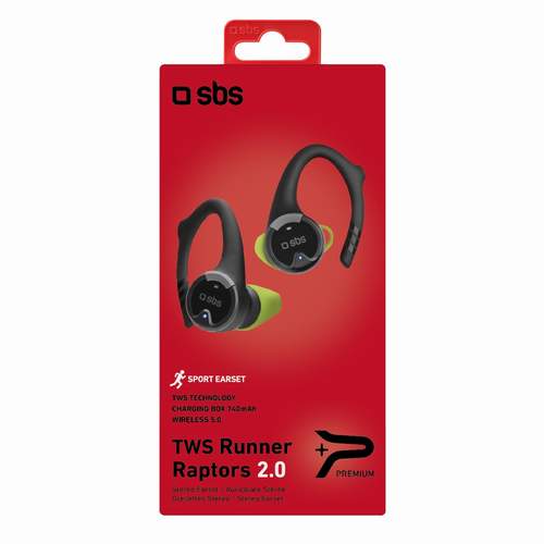 SBS Mobile наушники TWS Runner Raptors 2.0, Bluetooth 5.0, черные