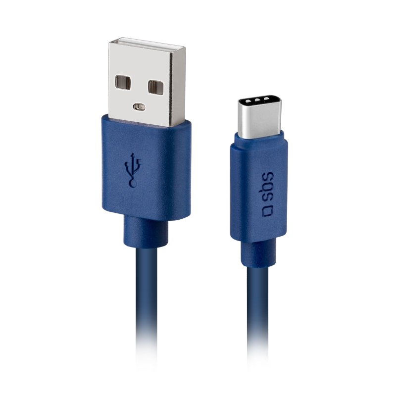 SBS Mobile Кабель USB - USB-C Polo Collection, 1,5 м, цвет синий №422