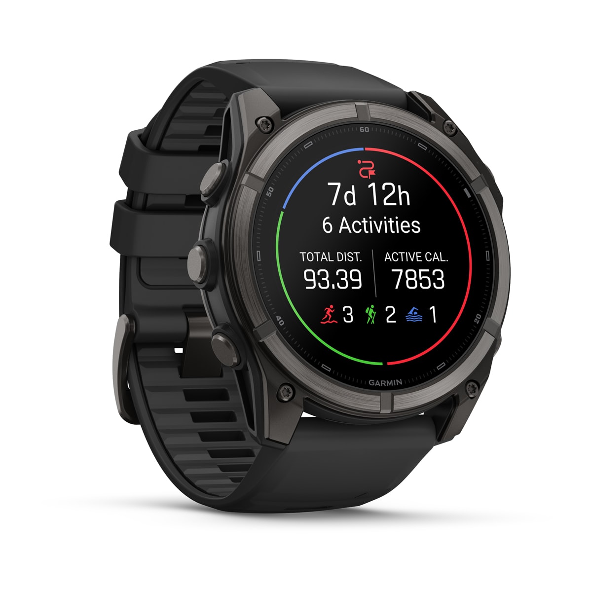 fenix 9 - 51 мм, титановый, угольно-серый DLC, черный силиконовый ремешок №422 fenix 9 - 51 мм, титановый, угольно-серый DLC, черный силиконовый ремешок №422
