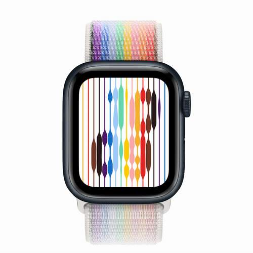 Apple Watch Series 8 - Midnight Aluminium 41 мм, ремешок Sport Loop Pride Edition