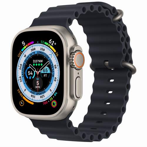Apple Watch Ultra 49 мм - титановый, Ocean Band, полночно-серый