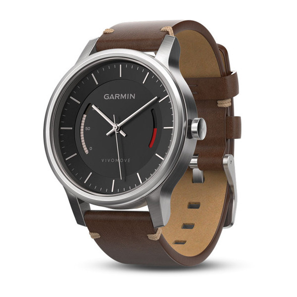 Часы Garmin Vivomove Premium Стальные с кожанным ремешком №422