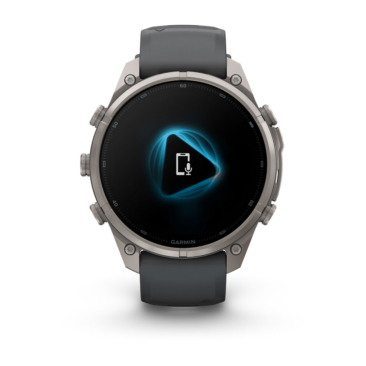 fenix 9 Pro - 47 мм, титановый, черный силиконовый ремешок №422