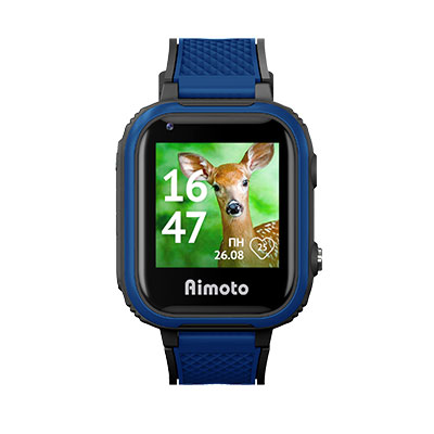 Aimoto Indigo Умные часы 4G с видеозвонком и мощной батареей (черный) 9500102