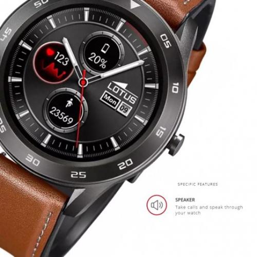 Lotus Smartime 50012/1 умные часы, черные с коричневым ремешком