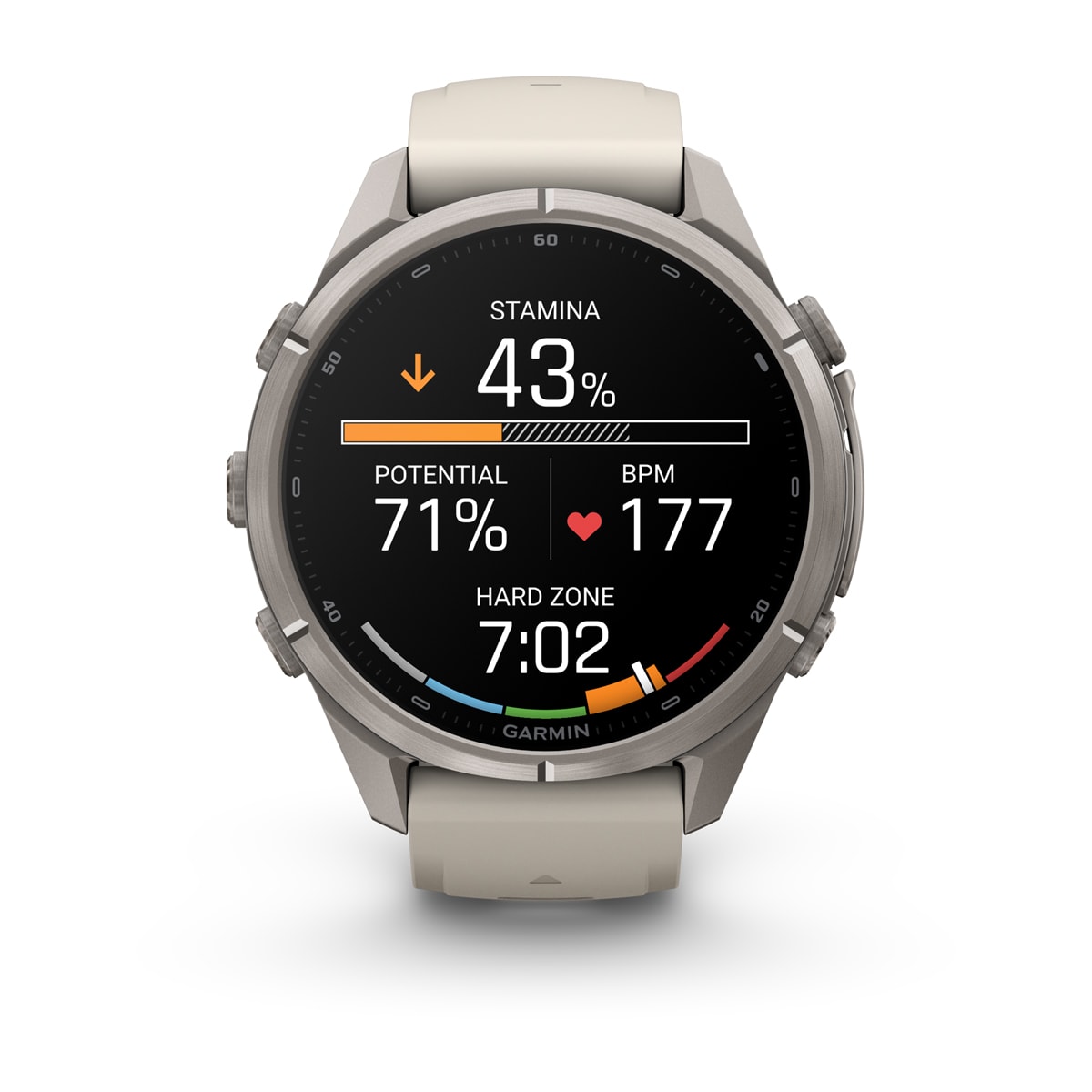 fenix 9 Pro - 43 мм, титановый, туманно-серый/темный песчаник силиконовый ремешок №422 fenix 9 Pro - 43 мм, титановый, туманно-серый/темный песчаник силиконовый ремешок №422