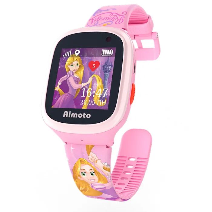 Aimoto|Disney Принцесса "Рапунцель" Умные часы-телефон с GPS (розовые) №422
