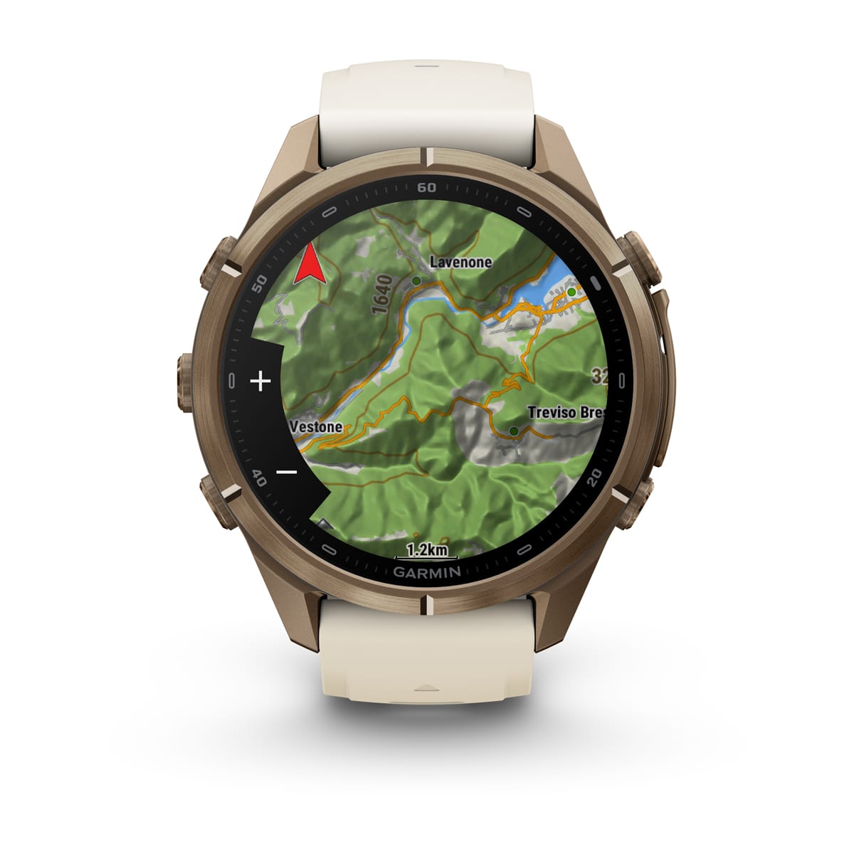 fenix 9 Pro - 43 мм, титановый цвета "осеннее золото", кремово-серый силиконовый ремешок №422