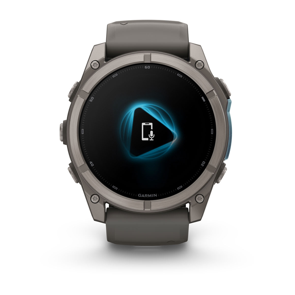 fenix 9 - 51 мм, титановый, пепельно-серый силиконовый ремешок №422