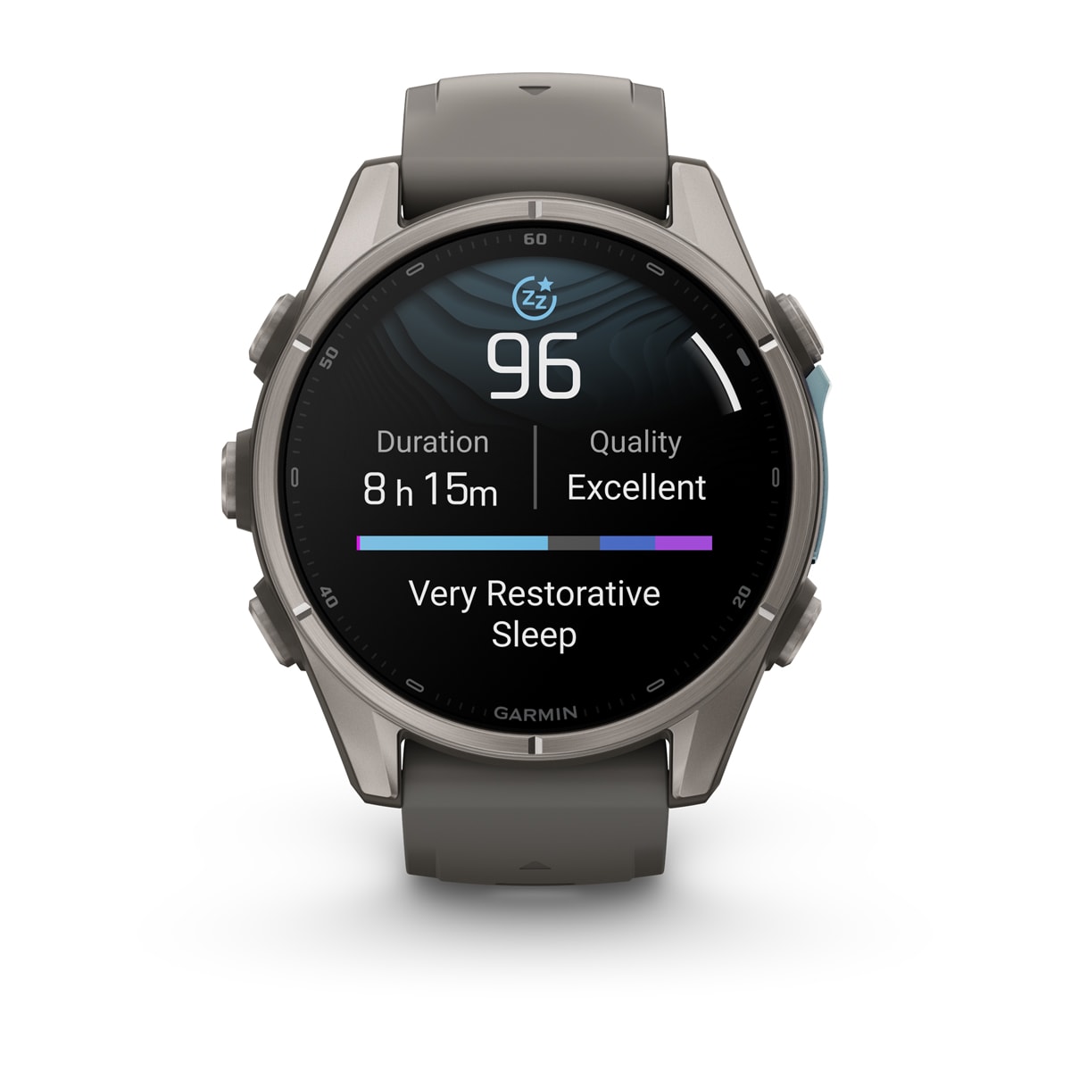 fenix 9 - 43 мм, титановый, пепельно-серый силиконовый ремешок №422 fenix 9 - 43 мм, титановый, пепельно-серый силиконовый ремешок №422
