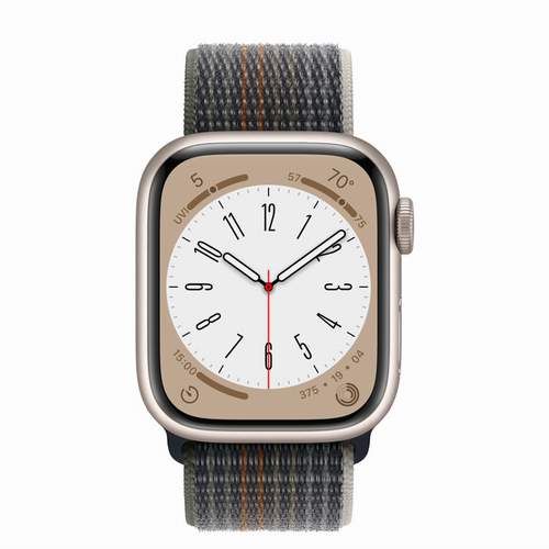 Apple Watch Series 8 - Starlight Aluminium 41 мм, ремешок Sport Loop Midnight