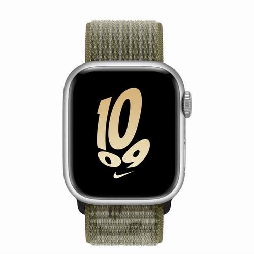 Apple Watch Series 8 - Silver Aluminium 41 мм, ремешок Nike Sport Loop Sequoia