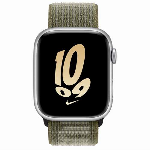 Apple Watch Series 8 - Silver Aluminium 45 мм, ремешок Nike Sport Loop Sequoia