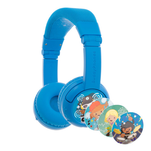 Onanoff детские беспроводные наушники BuddyPhones Play Plus, синие