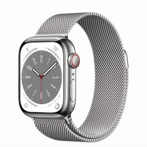 Apple Watch Series 8 - Silver Stainless Steel 41 мм, ремешок Milanese Loop, цвет Silver №422