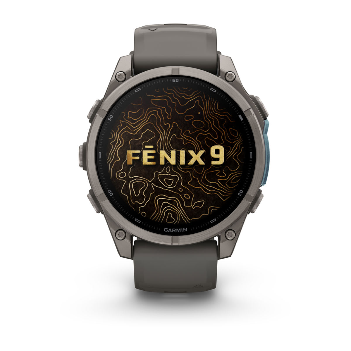 fenix 9 - 47 мм, титановый, пепельно-серый силиконовый ремешок №422 fenix 9 - 47 мм, титановый, пепельно-серый силиконовый ремешок №422