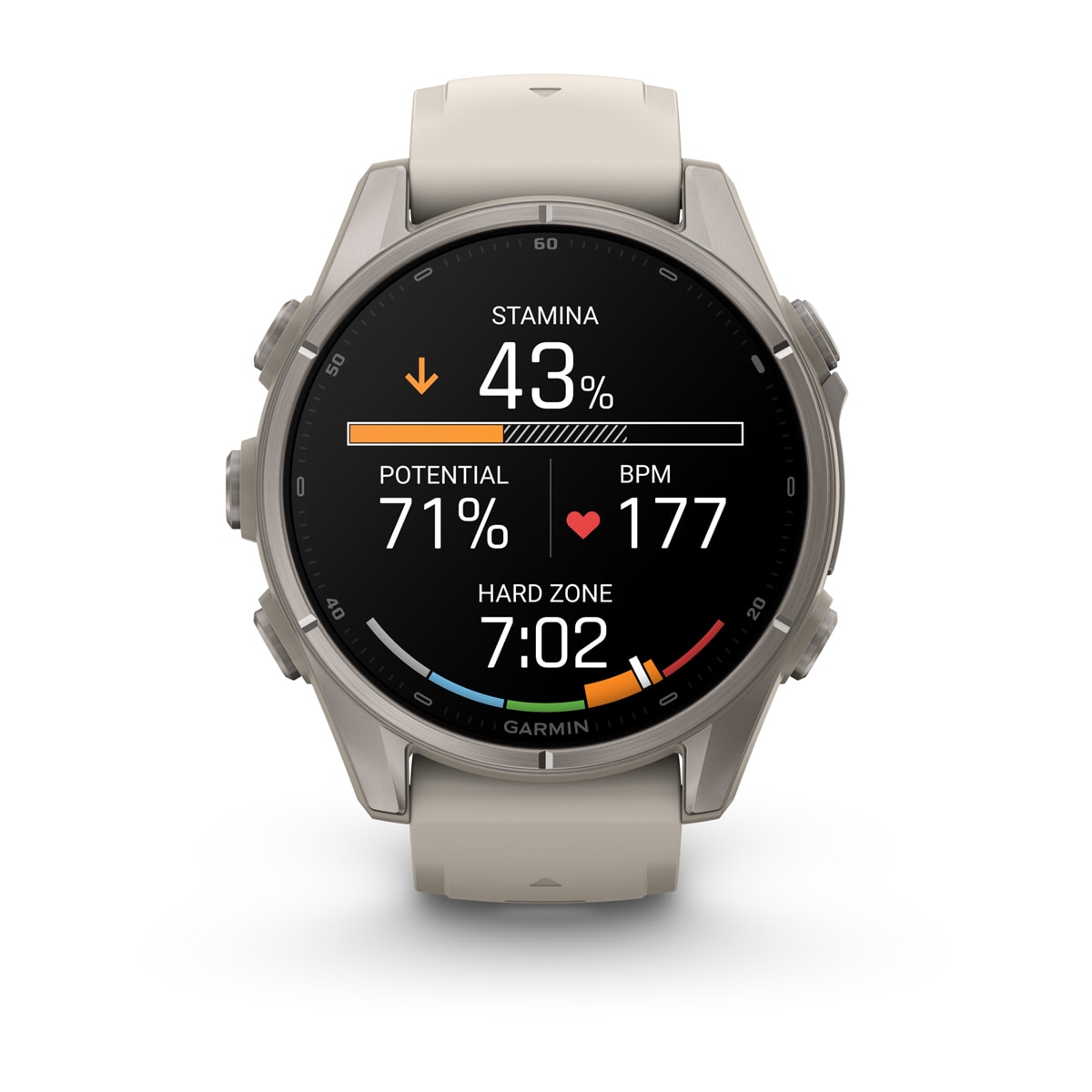 fenix 9 - 43 мм, титановый, туманно-серый силиконовый ремешок №422