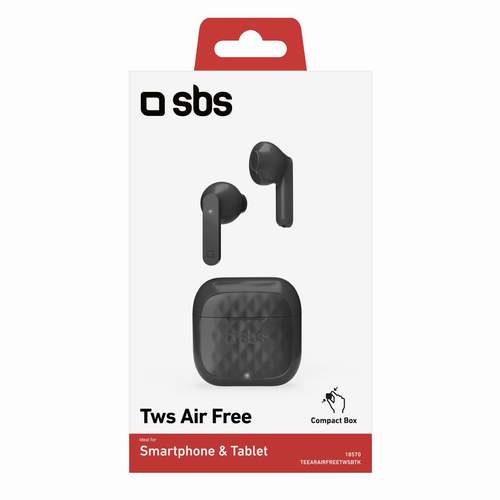 SBS Mobile наушники TWS Air Free, Bluetooth 5.0, черные