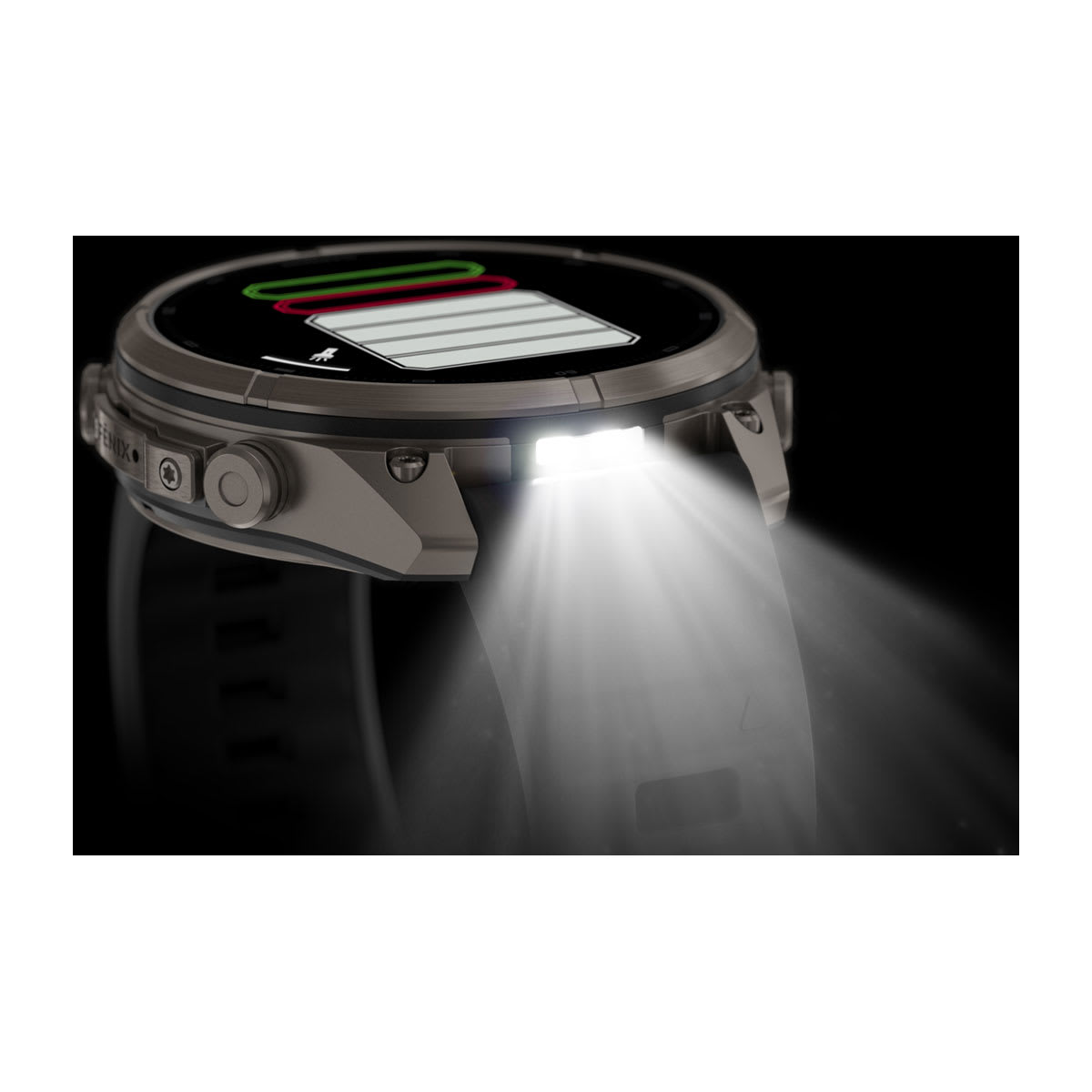 fenix 9 Pro - 47 мм, титановый, черный силиконовый ремешок №422