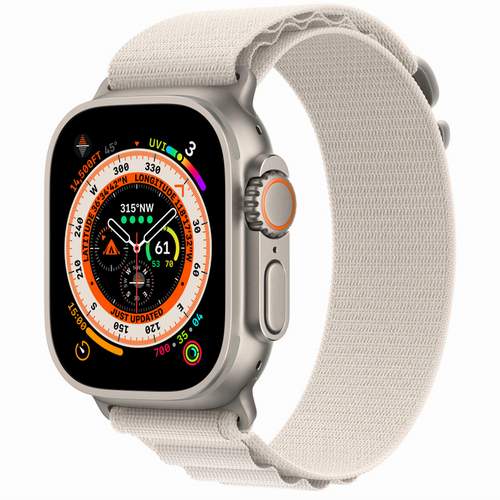Apple Watch Ultra 49 мм - титановый, Alpine Loop, цвет Starlight