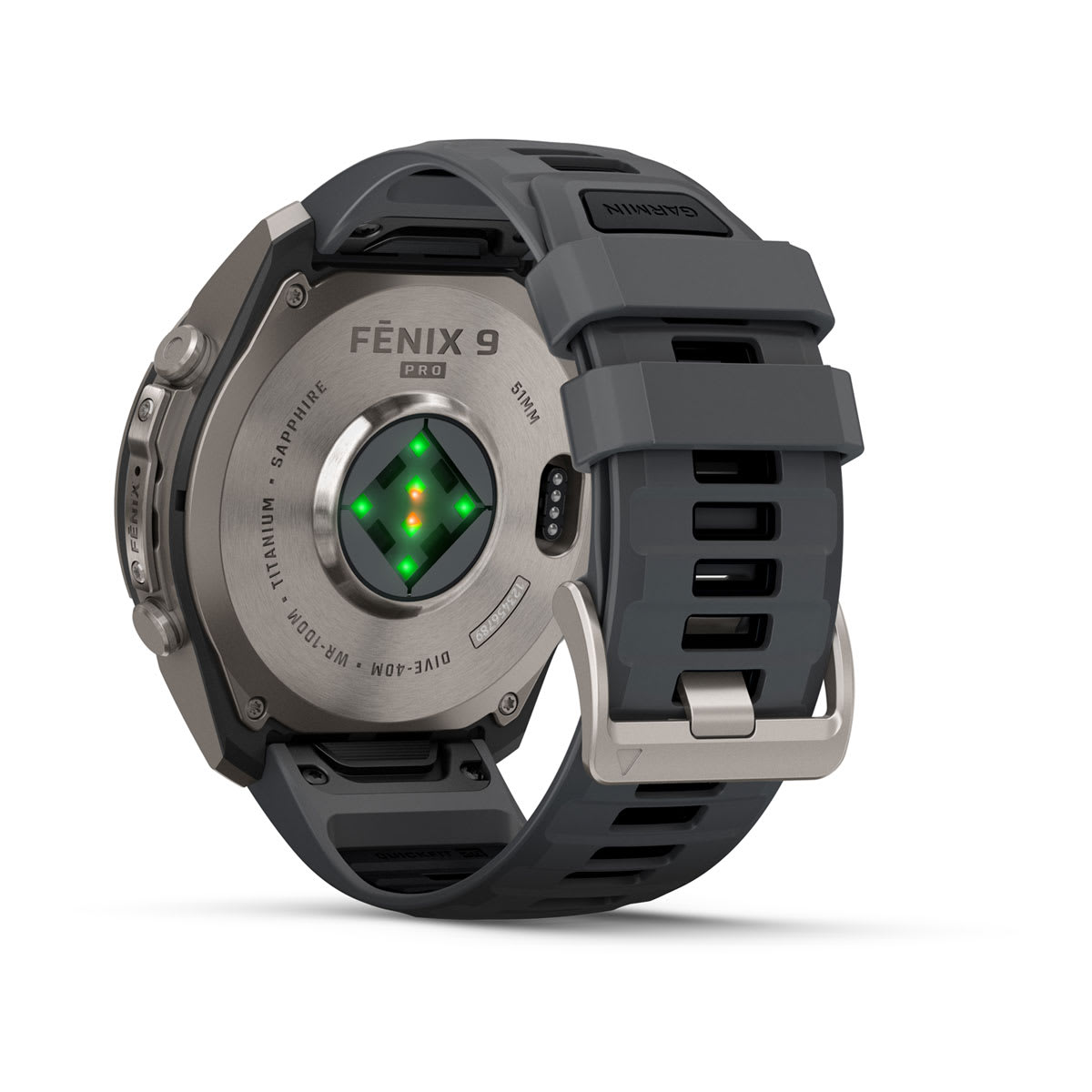 fenix 9 Pro - 51 мм, титановый, черный силиконовый ремешок №422 fenix 9 Pro - 51 мм, титановый, черный силиконовый ремешок №422