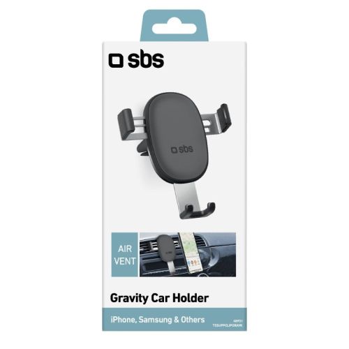SBS Mobile Гравитационный автомобильный держатель для смартфона с клипсой на вентиляционное отверстие
