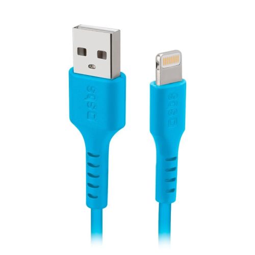 SBS Mobile Кабель Lightning USB, USB 2.0, 1 м, голубой