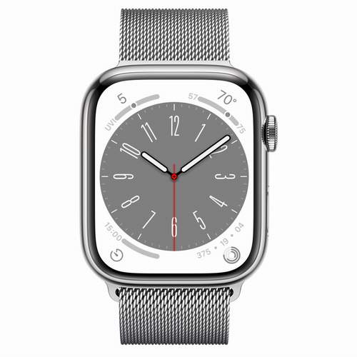 Apple Watch Series 8 - Silver Stainless Steel 45 мм, ремешок Milanese Loop, цвет Silver