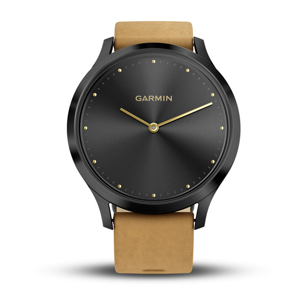 Часы vivomove HR Premium черный оникс со светло-коричневым кожаным ремешком №422