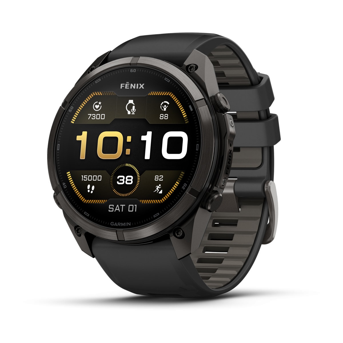 fenix 9 Pro - 51 мм, титановый, угольно-серый DLC, черно-серый силиконовый ремешок №422 fenix 9 Pro - 51 мм, титановый, угольно-серый DLC, черно-серый силиконовый ремешок №422