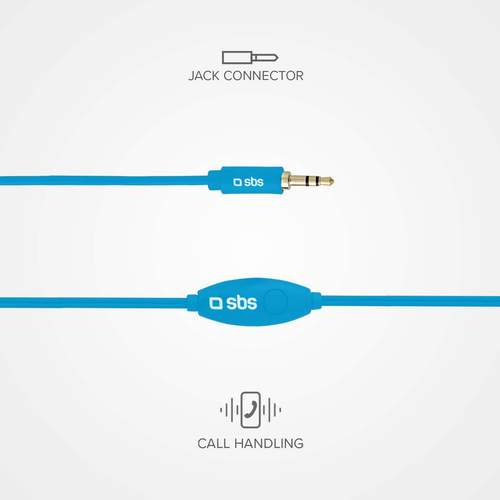 SBS Mobile проводные наушники-вкладыши Studio Mix 10, синие