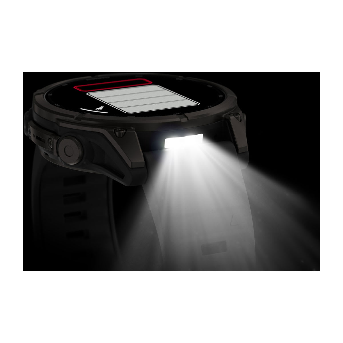 fenix 9 - 47 мм, титановый, угольно-серый DLC, черный силиконовый ремешок №422