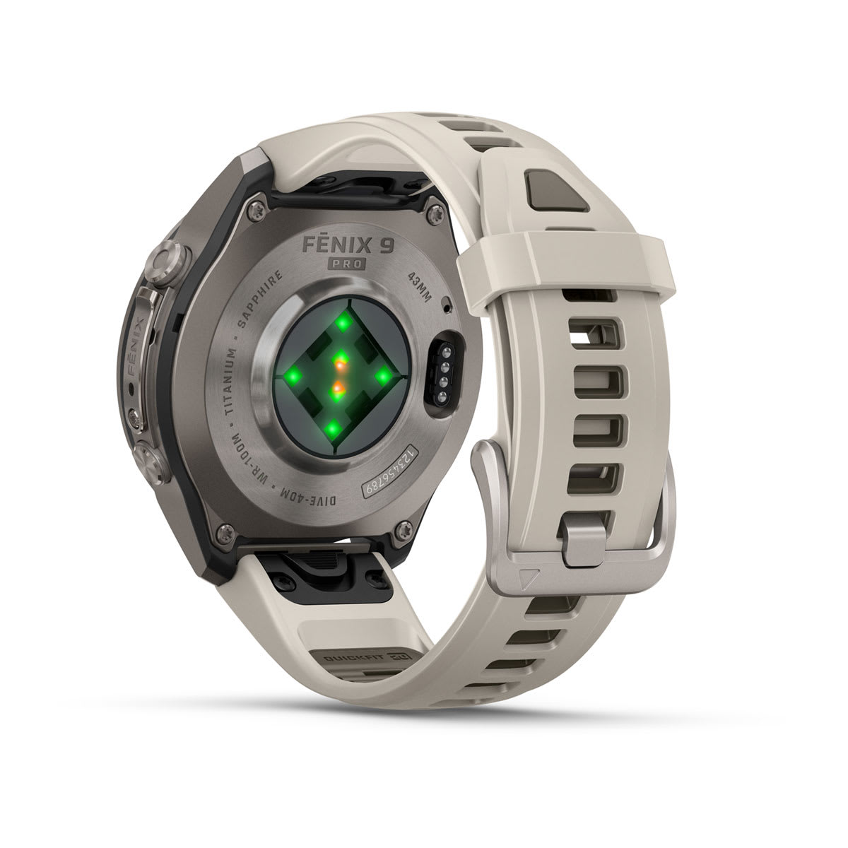 fenix 9 Pro - 43 мм, титановый, туманно-серый/темный песчаник силиконовый ремешок №422 fenix 9 Pro - 43 мм, титановый, туманно-серый/темный песчаник силиконовый ремешок №422
