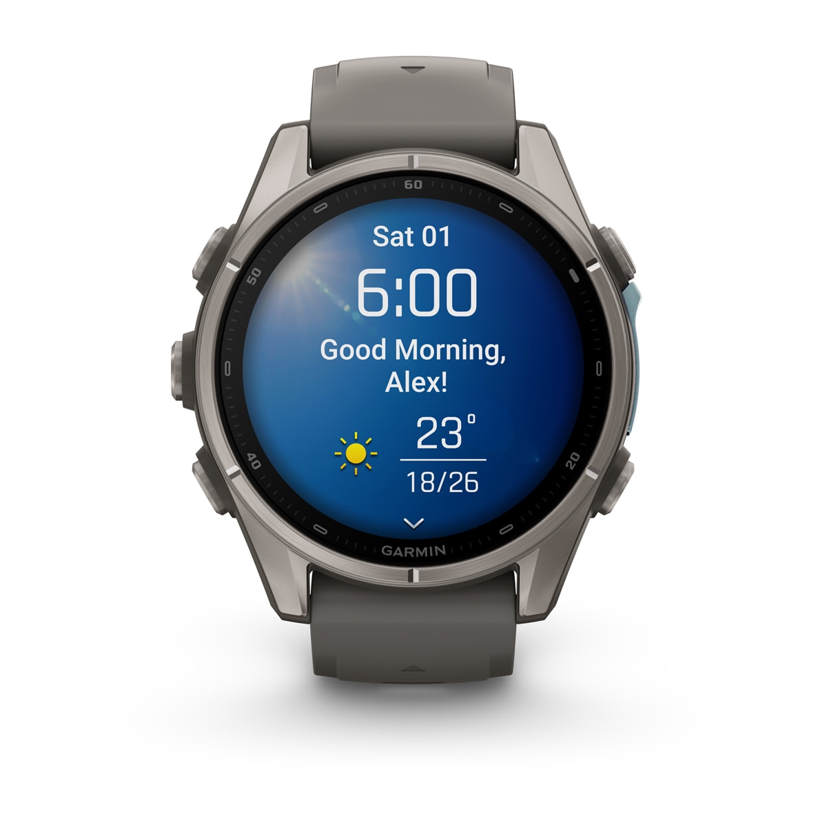 fenix 9 - 43 мм, титановый, пепельно-серый силиконовый ремешок №422 fenix 9 - 43 мм, титановый, пепельно-серый силиконовый ремешок №422
