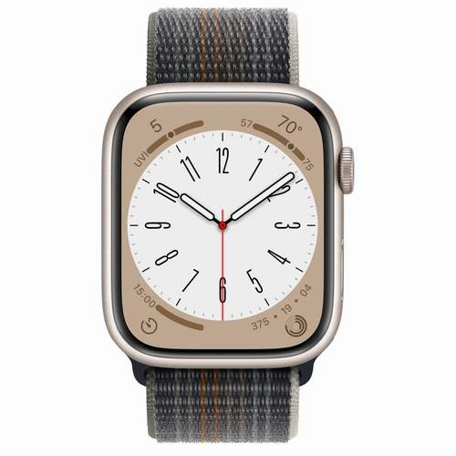 Apple Watch Series 8 - Starlight Aluminium 45 мм, ремешок Sport Loop Midnight