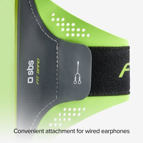 SBS Mobile Спортивный чехол на руку для смартфона до 6.5 ", черно-зеленый №422