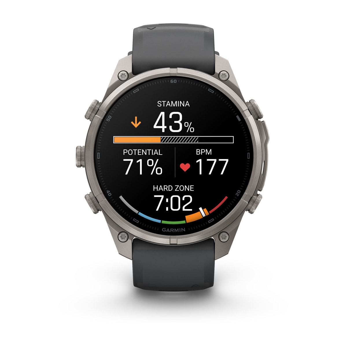 fenix 9 Pro - 47 мм, титановый, черный силиконовый ремешок №422