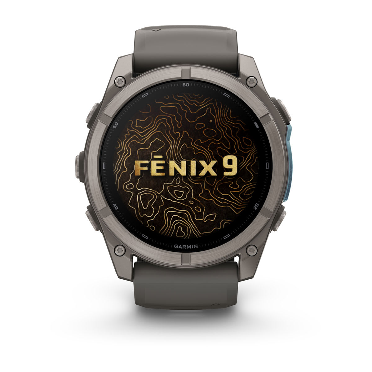 fenix 9 - 51 мм, титановый, пепельно-серый силиконовый ремешок №422