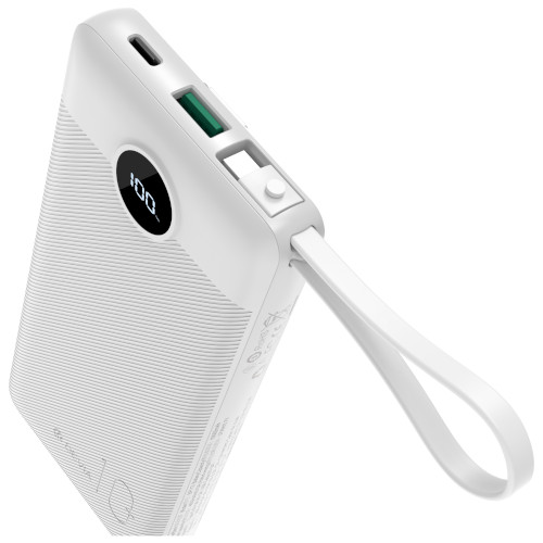 Devia внешний аккумулятор Extreme Speed Series Full Compatible 20W Power Bank, 4 встроенных кабеля, белый