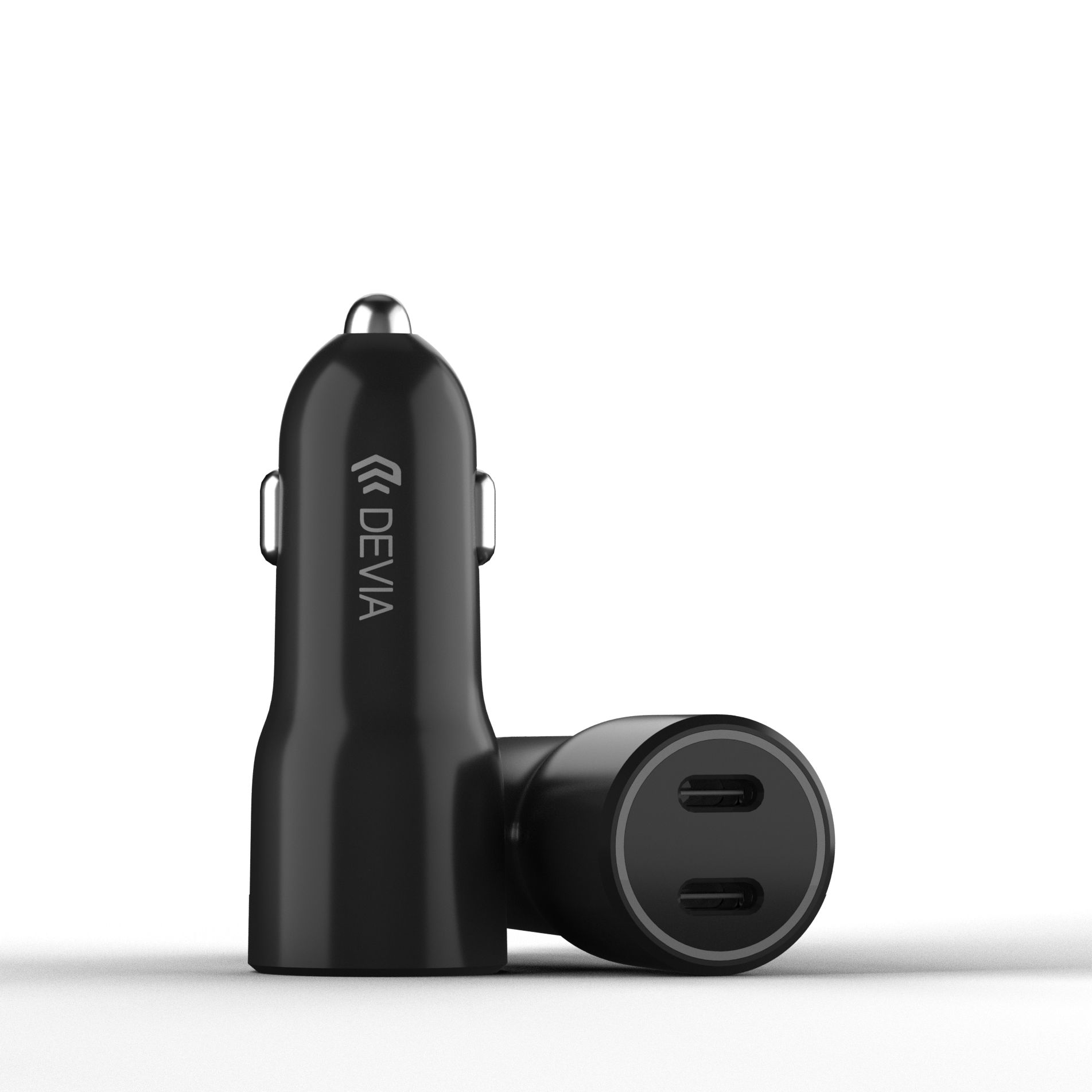 Devia Автомобильная зарядка Smart Series PD 40W 2xUSB-C Fast Car Charger, черная №422