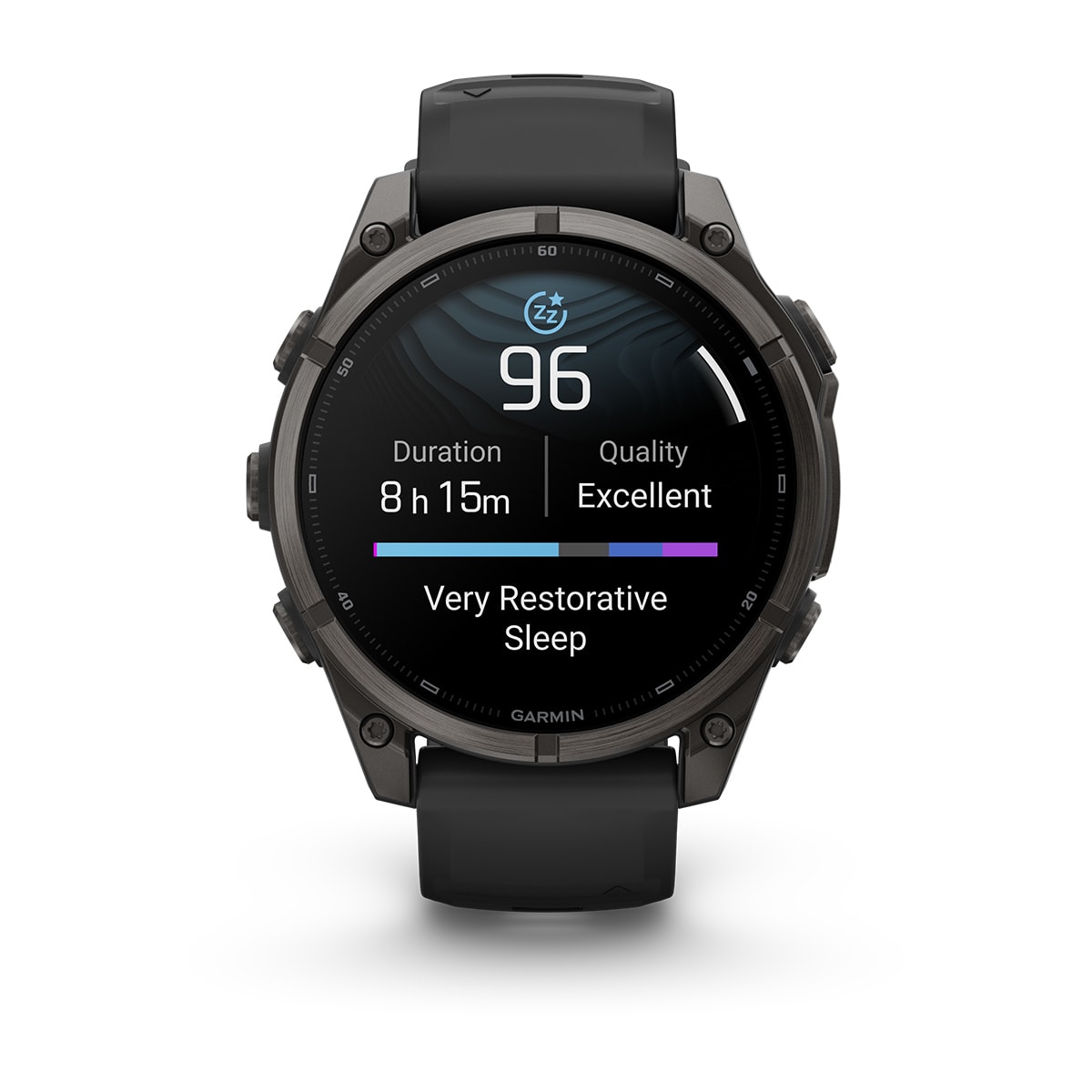 fenix 9 - 47 мм, титановый, угольно-серый DLC, черный силиконовый ремешок №422